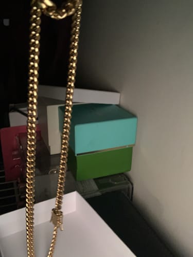 Customer photo review of 6mm 14K Gold IP Premium Miami Cuban Chain