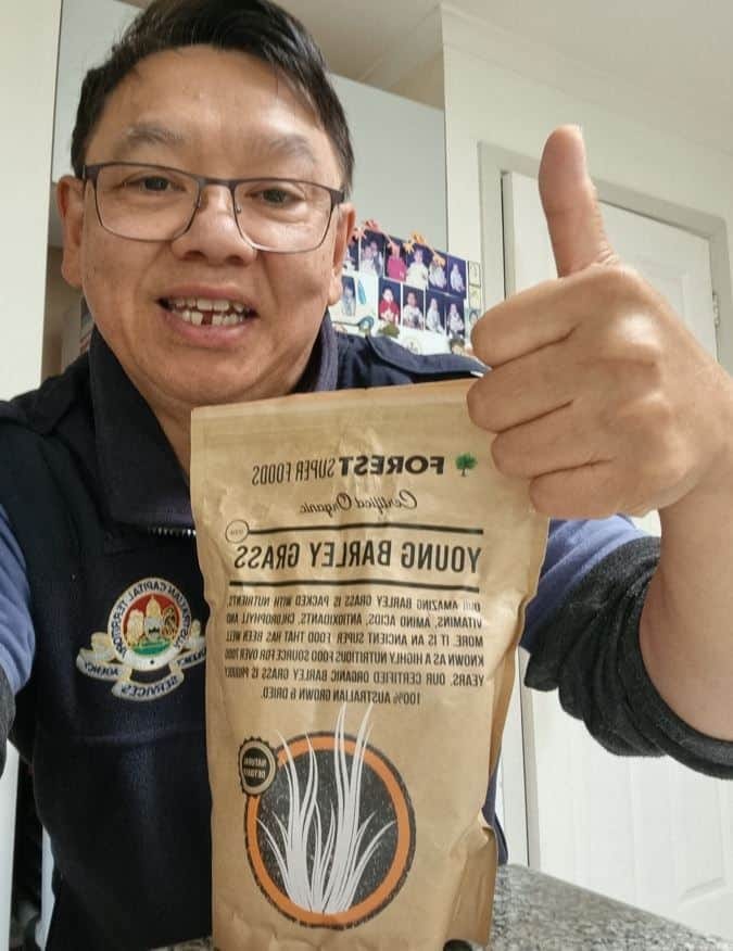 Customer photo review of Certified Organic Australian Barley Grass