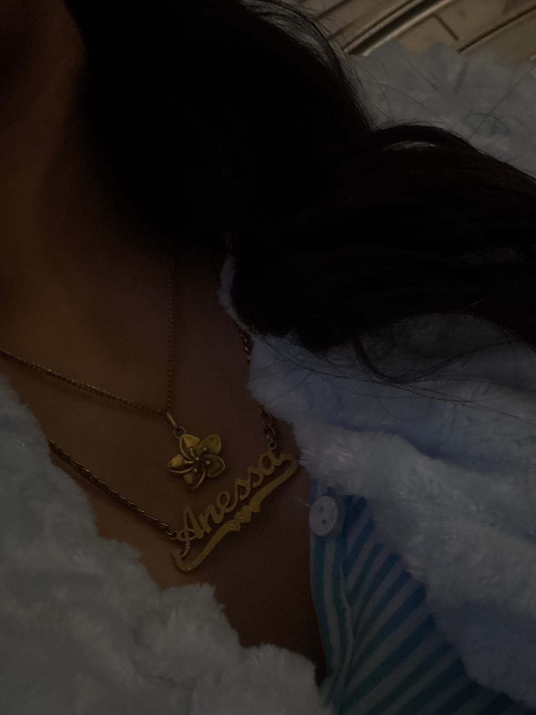 Customer photo review of Hibiscus Flower Pendant Necklace