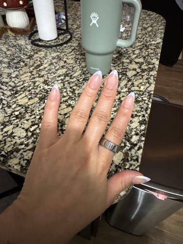 Customer photo review of Mermaid Pearlescent Almond Nails - Press On Nails