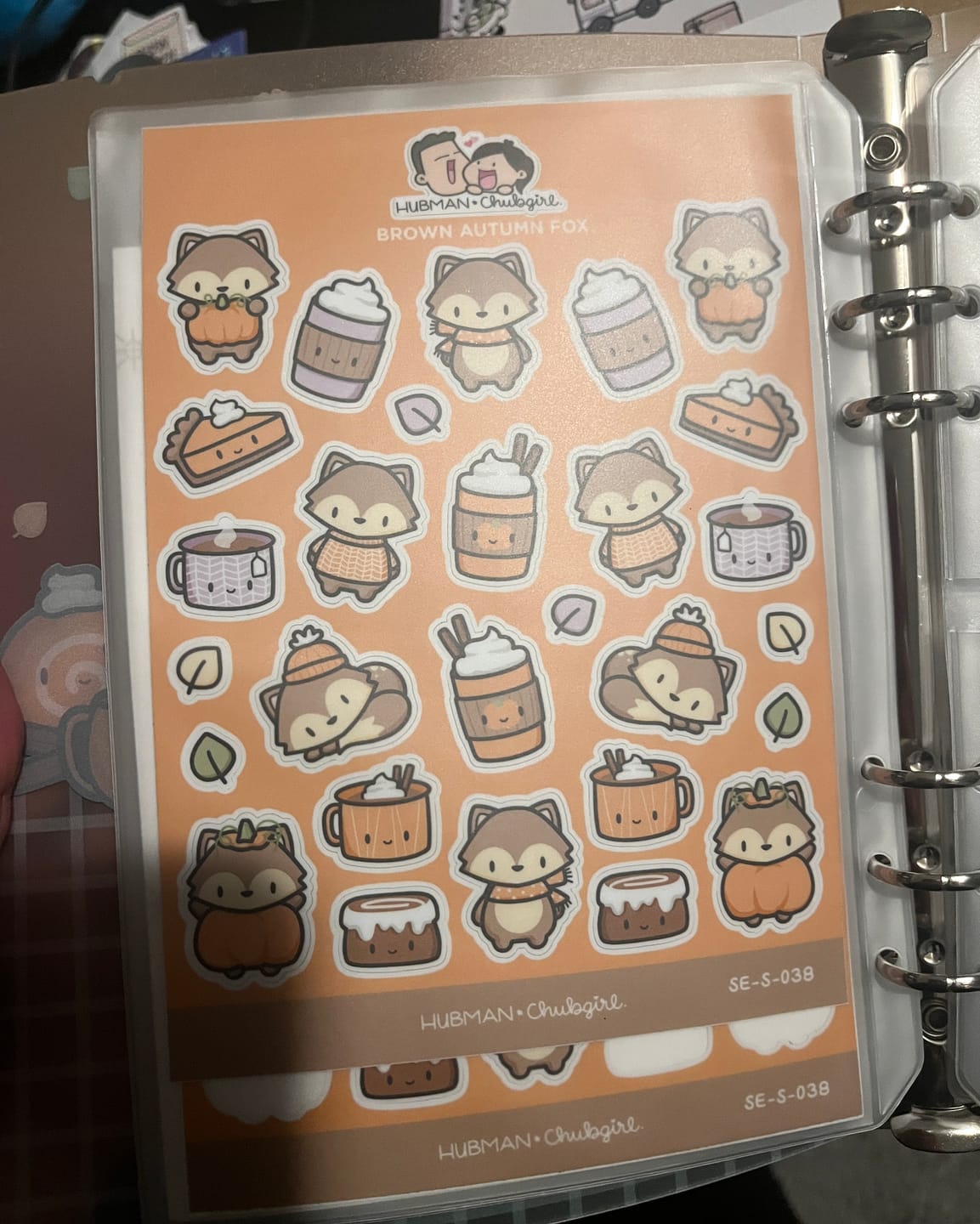 Customer photo review of Brown Fox Sticker Sheet