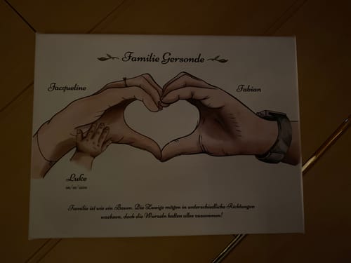 Customer photo review of Kunstdruck - Familienhände Vol. 1 - personalisierbar