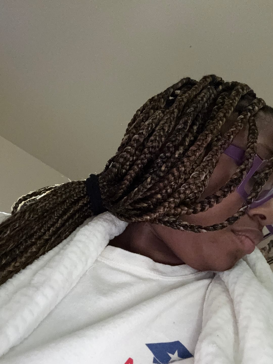 Customer photo review of Sensationnel Xpression 3x Pre-Stretched Braiding Hair - 58"