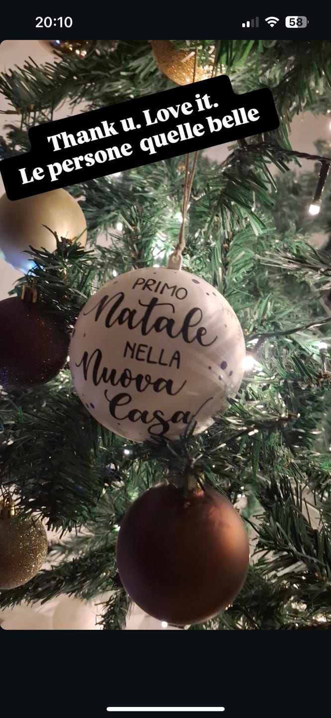Customer photo review of Pallina Decorativa Bianca