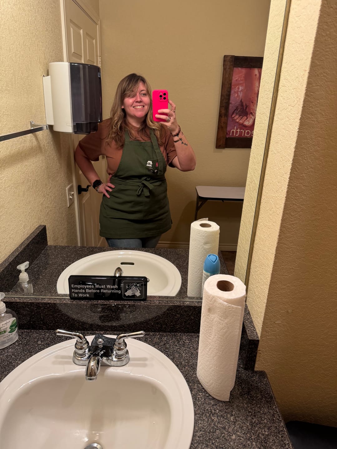 Customer photo review of Olive Green Apron
