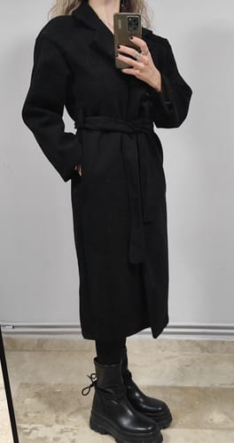 Customer photo review of Μακρύ Παλτό με ζώνη