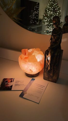 Customer photo review of Fire Bowl Himalayan Salt Lamp