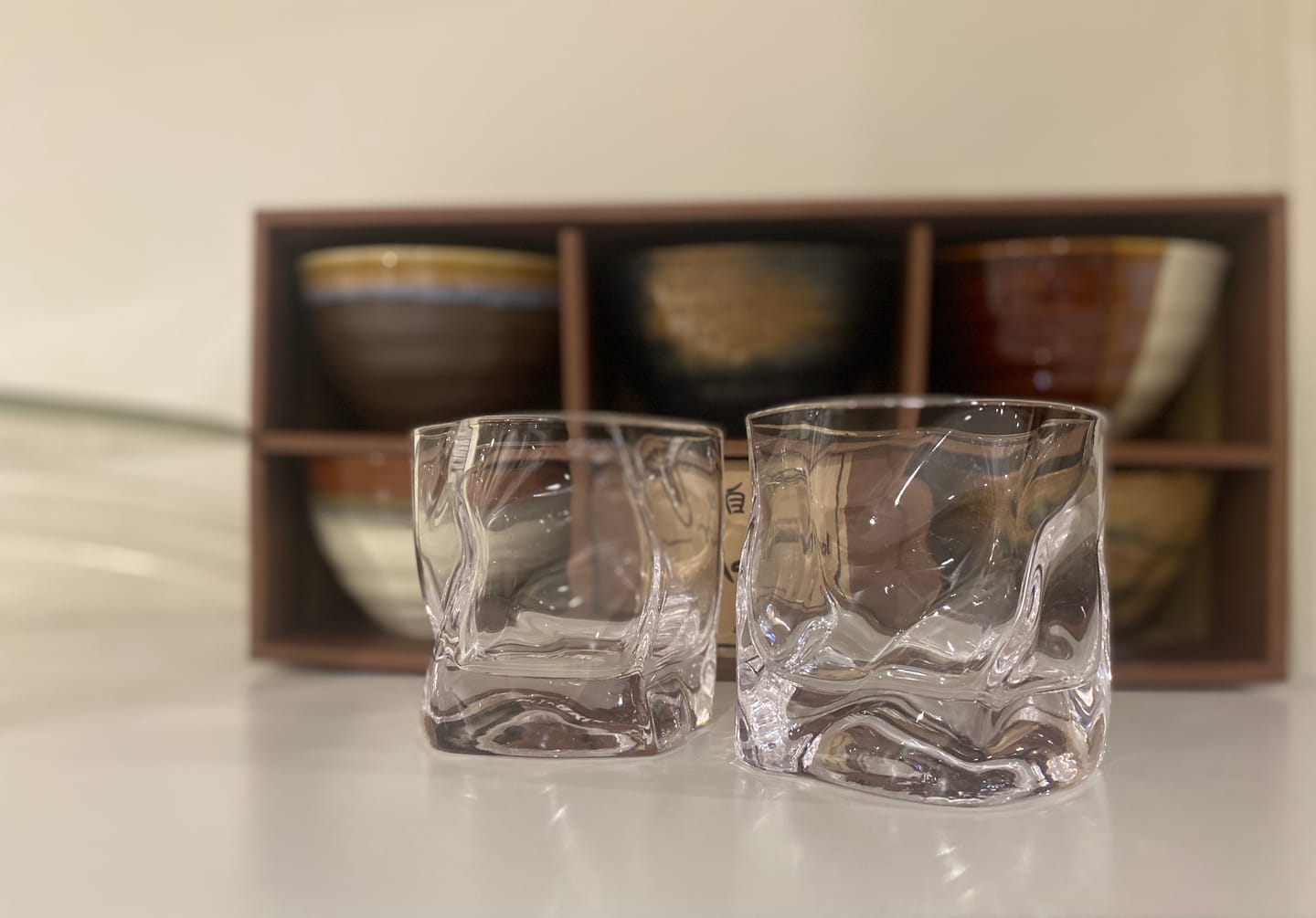 Customer photo review of M&B Whisky Wave Glass Set