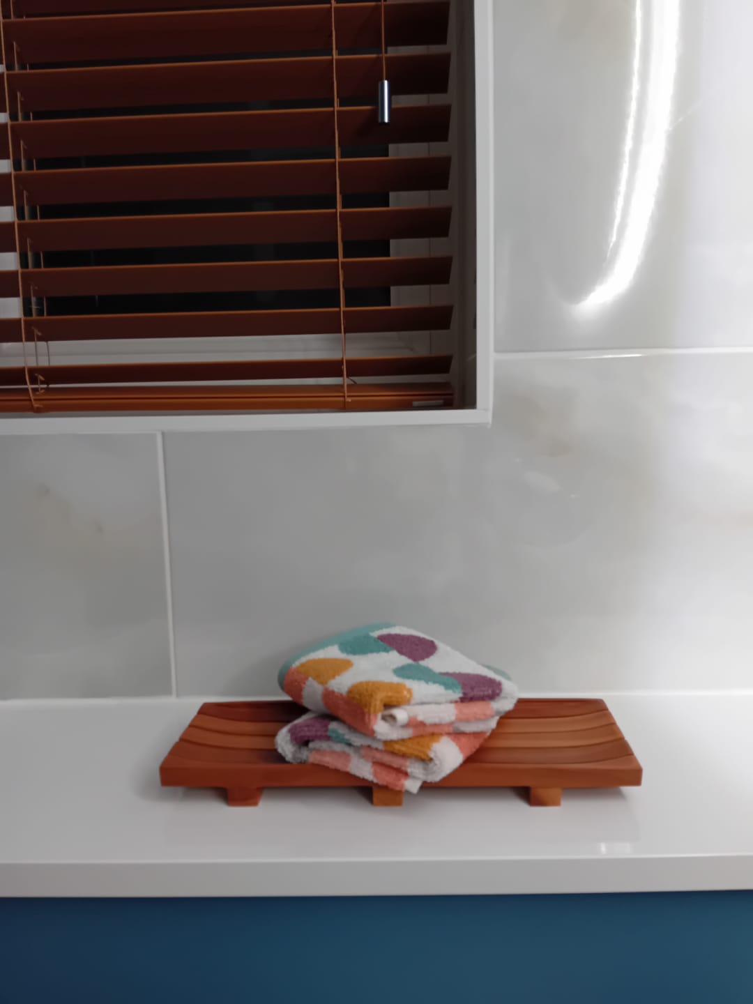 Customer photo review of Large Soap Loaf Mahogany Tray