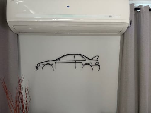Customer photo review of WRX STI B22 Classic Silhouette Metal Wall Art