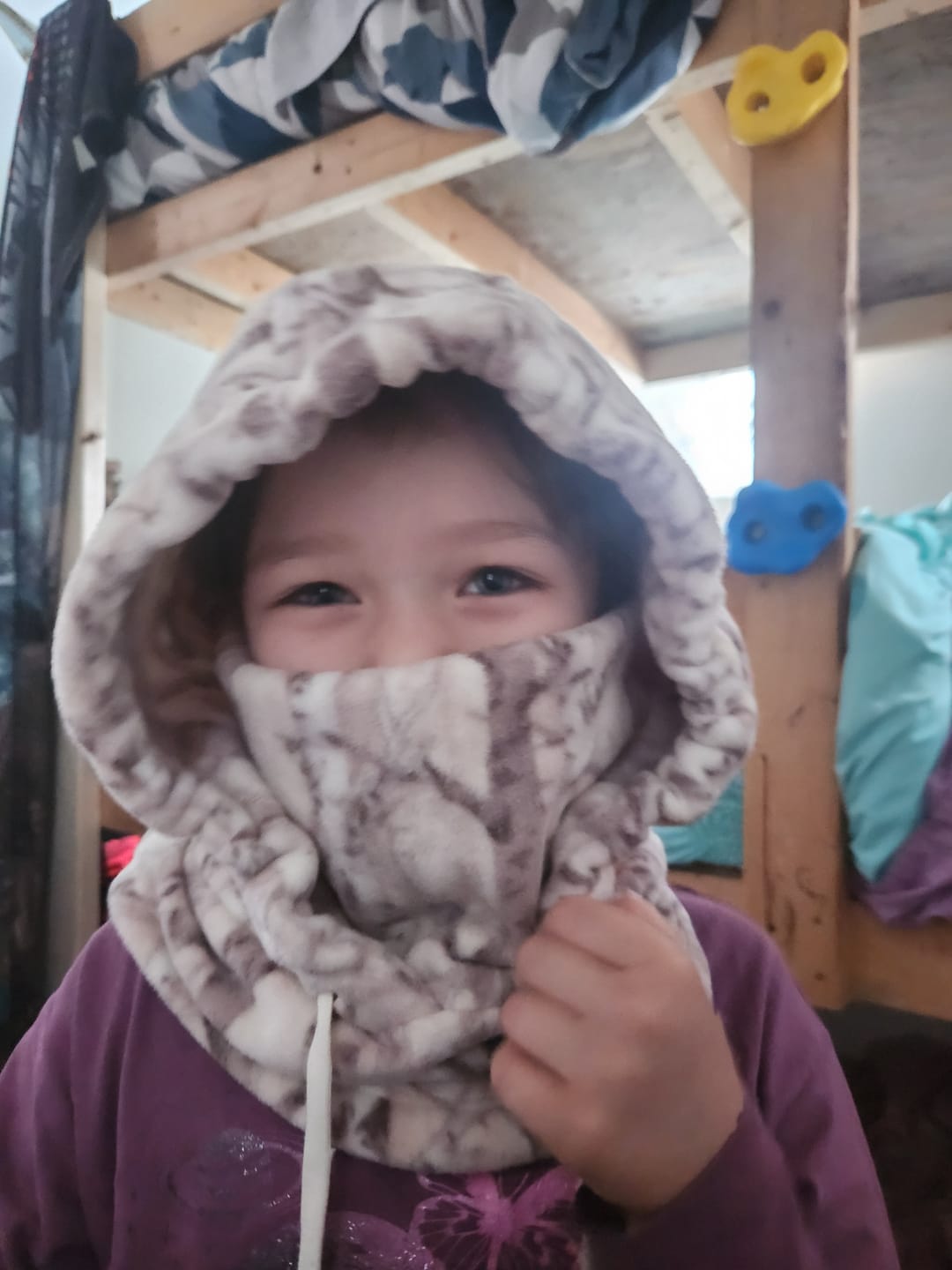 Customer photo review of Fleece Hood