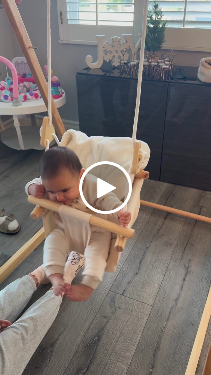 Customer video review of Spruce - Baby and Toddler Foldable Wooden Swing Set