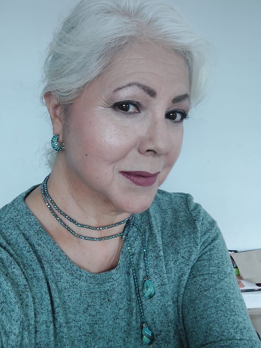 Customer photo review of Heidi Daus®"Hugs from Heidi" Crystal Half-Hoop Earrings