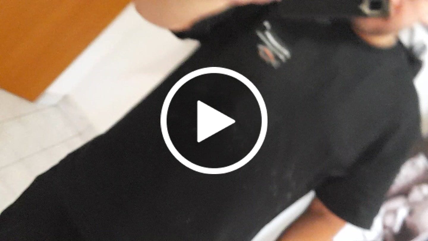 Customer video review of Kidoriman Logo Tee