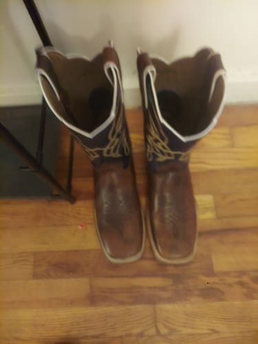 Customer photo review of RUSTIC BROWN ELEPHANT | MEN SQUARE TOE COWBOY BOOTS RUBBER
