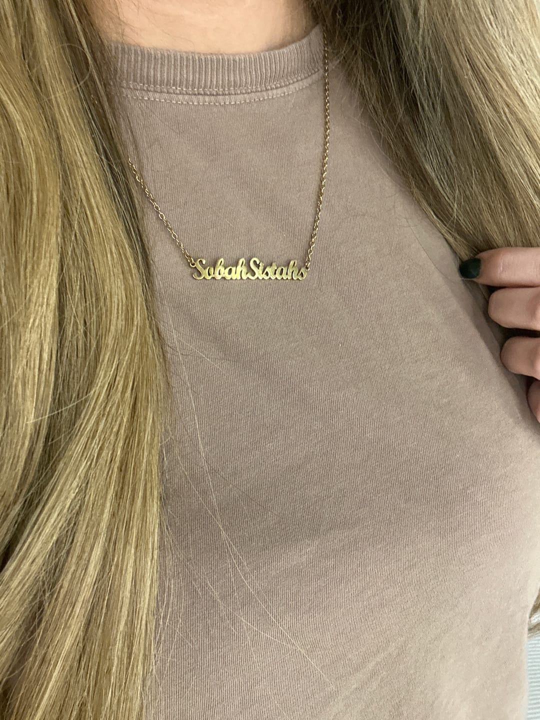 Customer photo review of Personalized Original Name Necklace