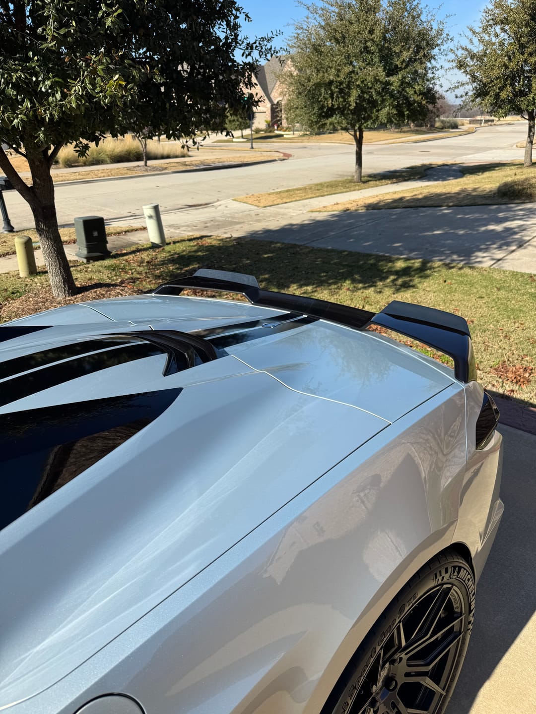 Customer photo review of Corvette C8 Z51 Rear Spoiler Add-On Wicker Extension