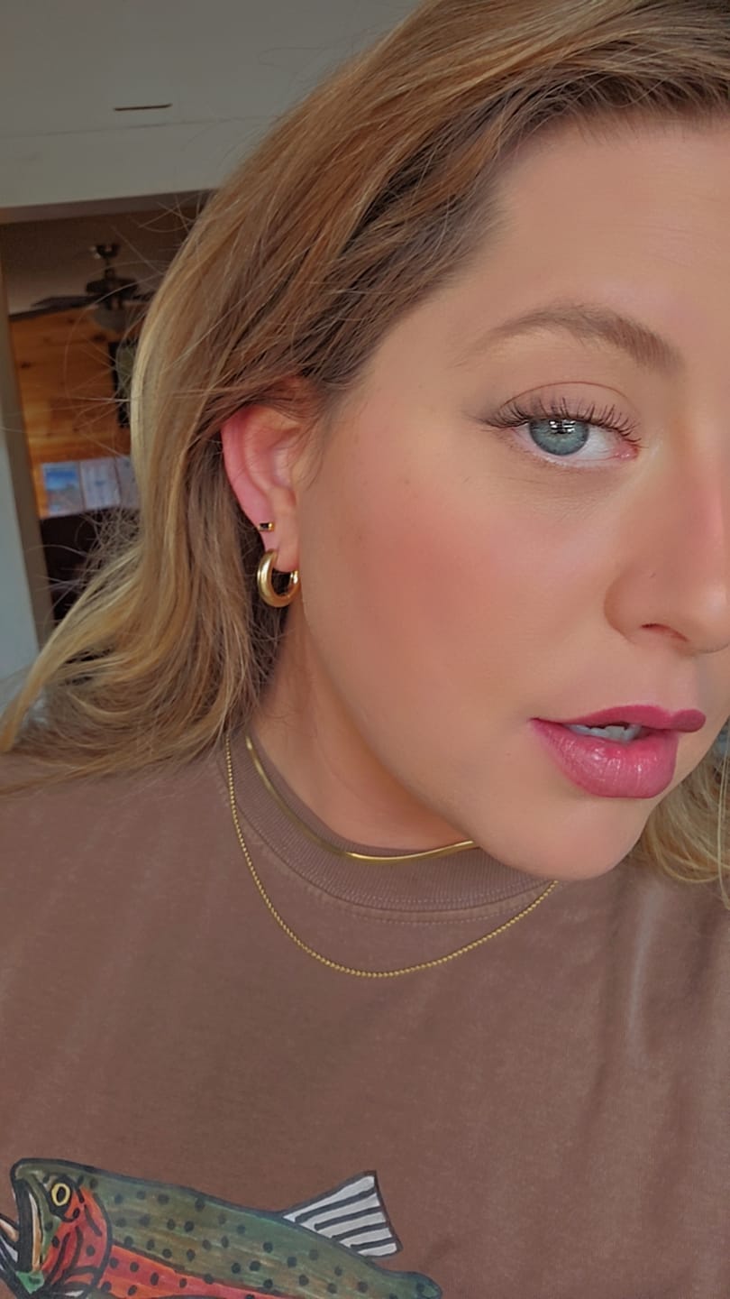 Customer photo review of Chunky Endless Hoops