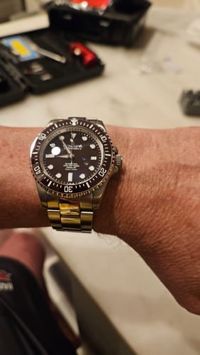 Customer photo review of Oceaneva Men's Deep Marine Explorer II1250M Pro Diver Watch Brown