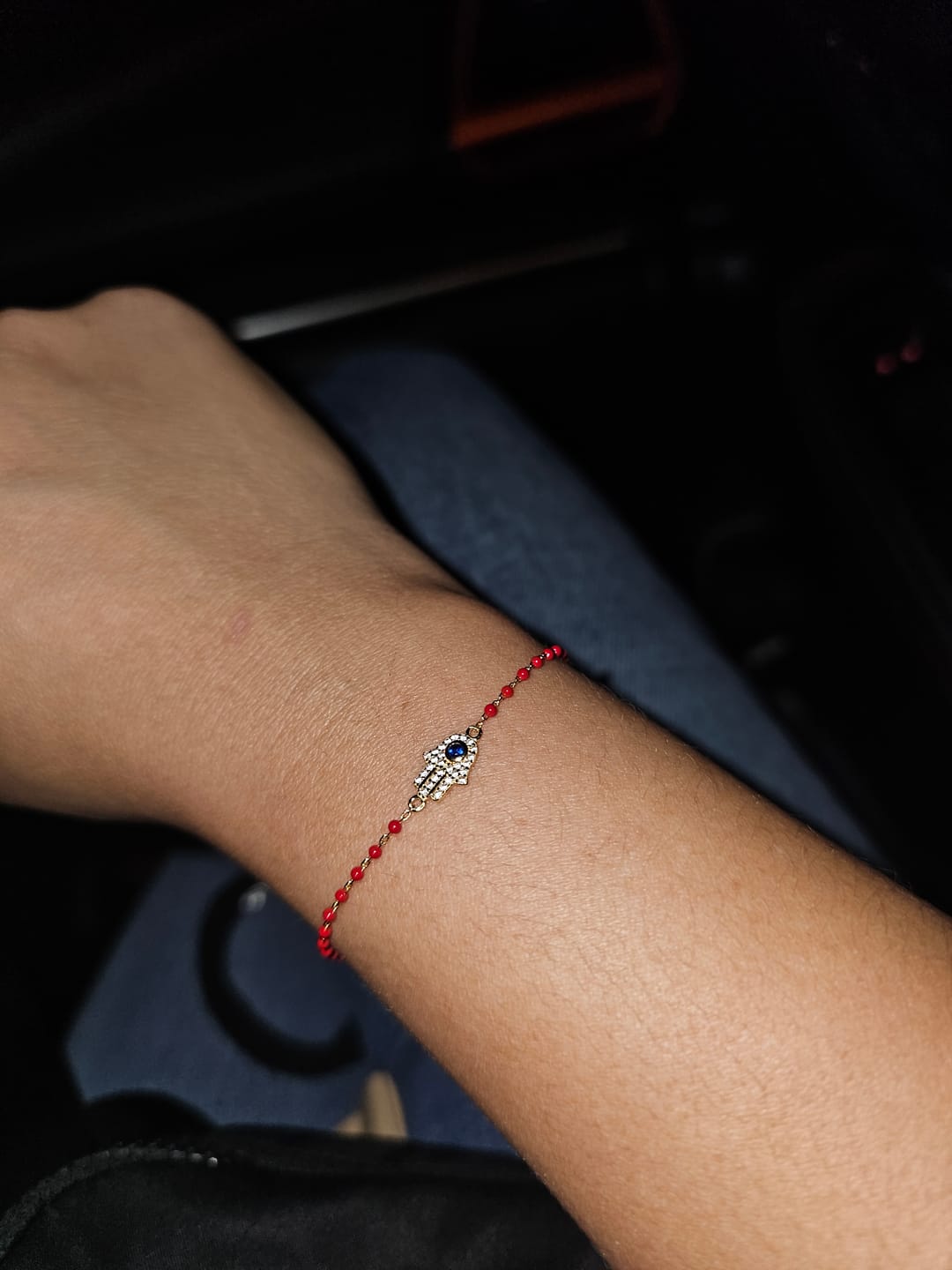 Customer photo review of Color Mini Beads Hamsa Bracelet