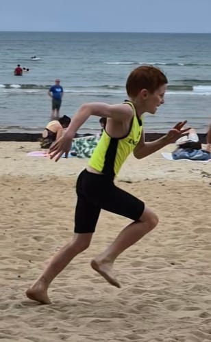 Customer photo review of High Vis Splice Singlet