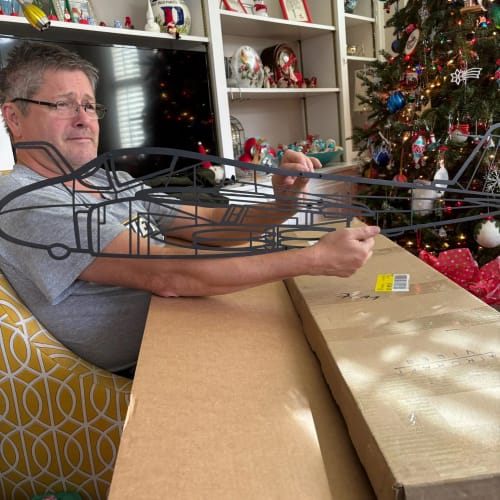 Customer photo review of A-6 Intruder Silhouette Metal Wall Art