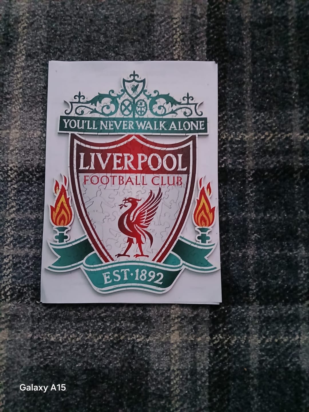Customer photo review of Liverpool FC® Crest - Wooden Puzzle