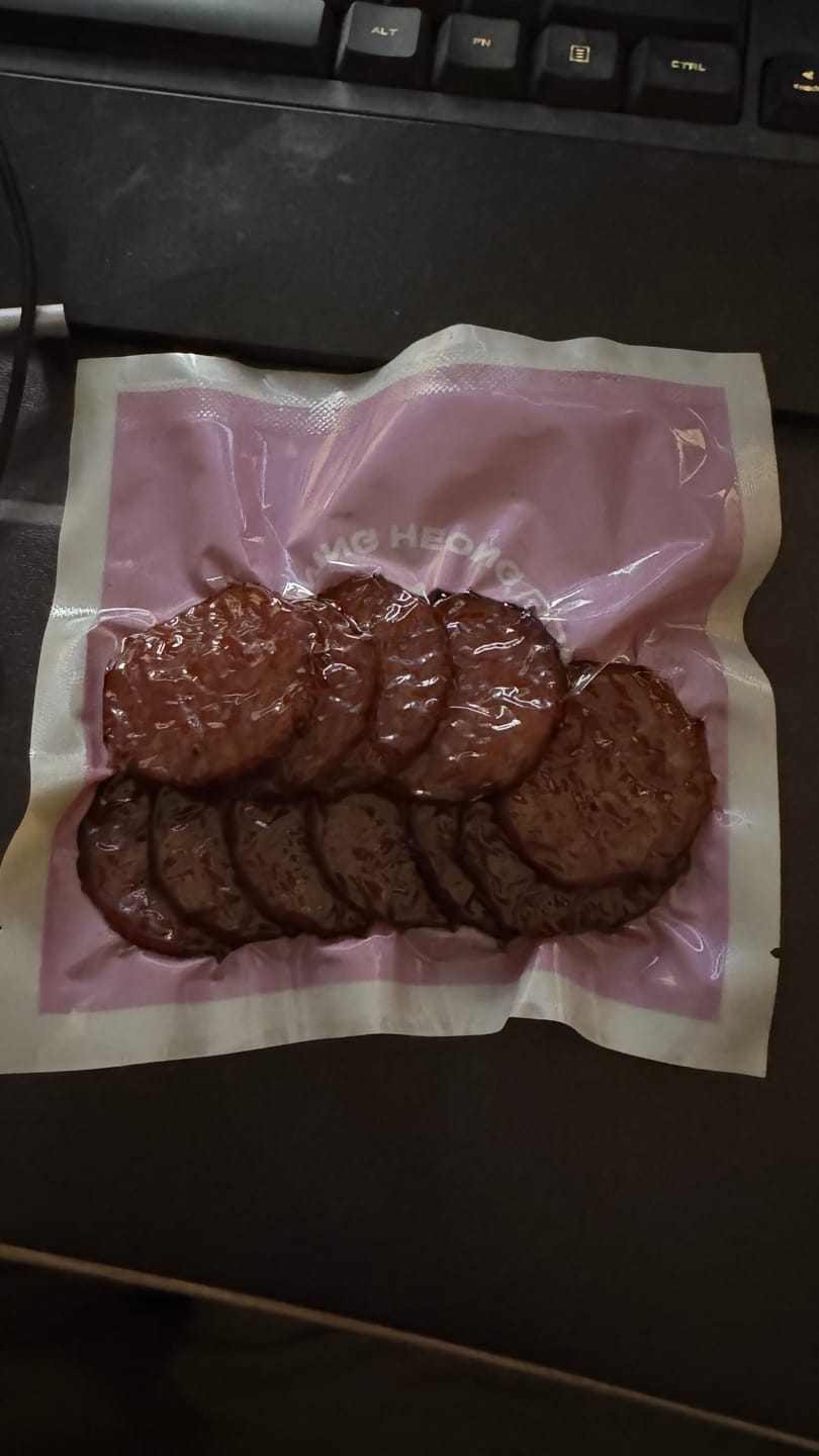 Customer photo review of BBQ Dollar Meat (Coin) Pork Dried Meat Bakkwa