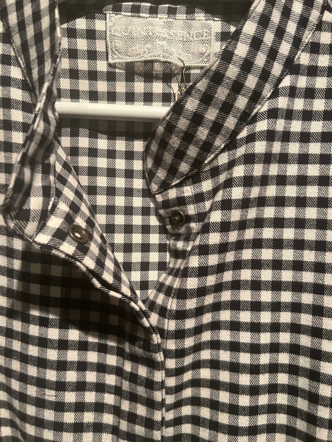 Customer photo review of Robe Cyrielle - flanelle de coton vichy noir