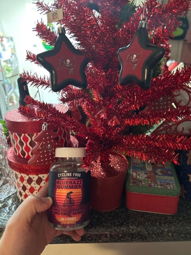 Customer photo review of BlueRazz Gummies, 10mg THC + 10mg CBD