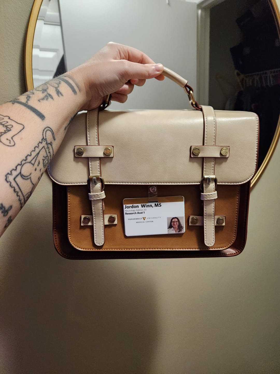 Customer photo review of Sombre Vintage Briefcase