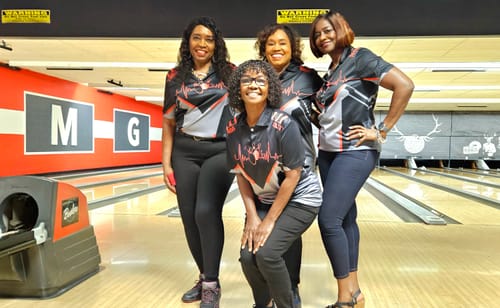 Customer photo review of Men Polo Bowling Shirt, Personalized Bowling Heartbeat Team Bowlers Jersey NBP76