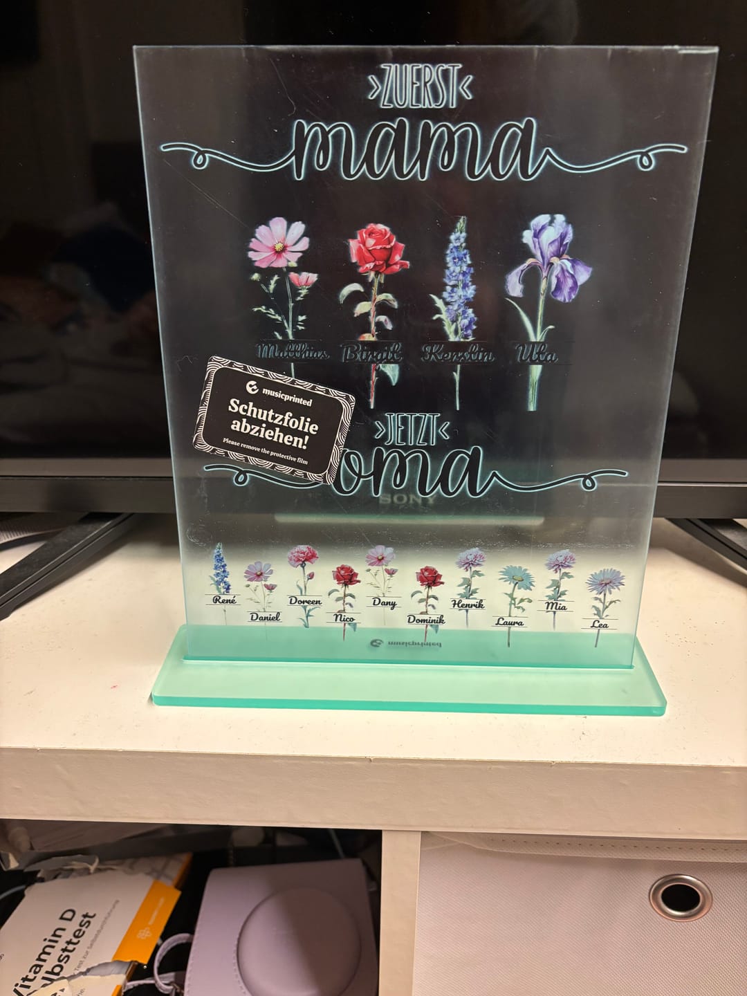 Customer photo review of Aufsteller / Ständer für Acrylglas