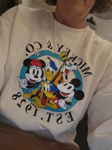 Customer photo review of Mickey & Co Est. 1928 Disney DTF Transfer