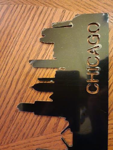 Customer photo review of Chicago Skyline - Metal Wall Art