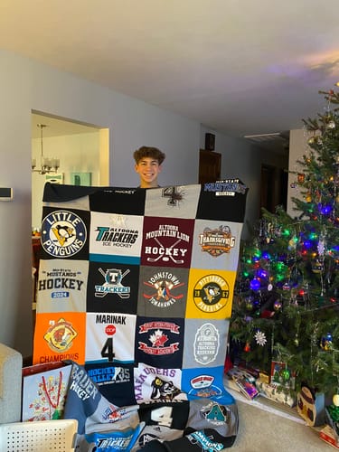 Customer photo review of Classic T-Shirt Blanket