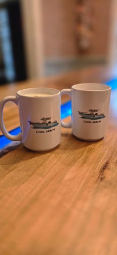 Customer photo review of Custom Boat Mugs