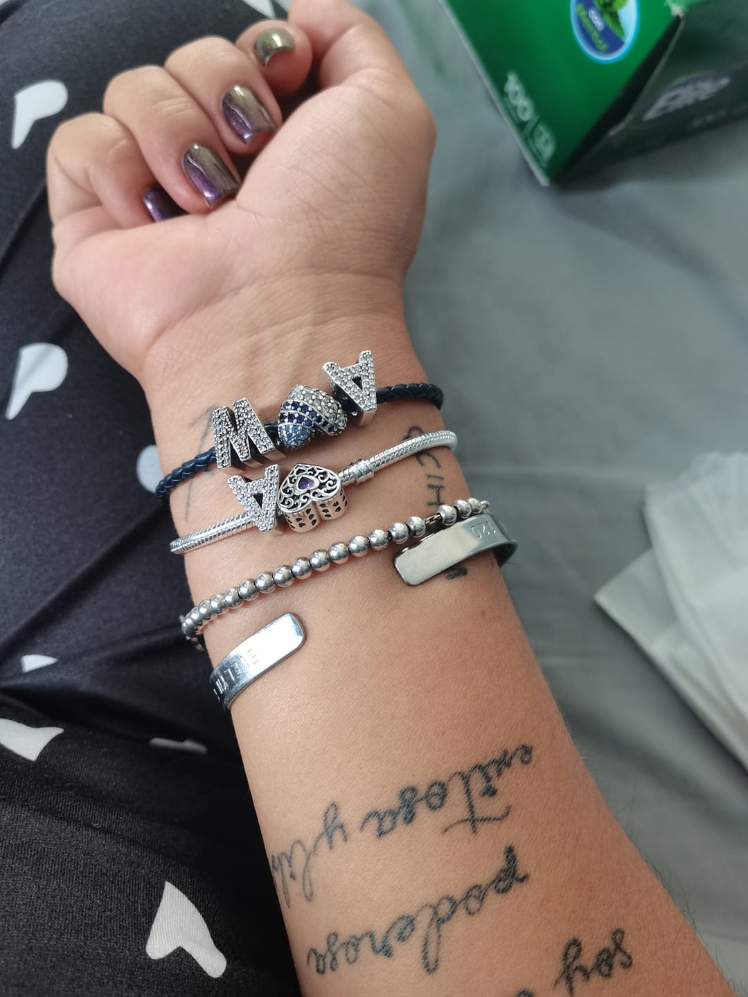 Customer photo review of Pulsera Cola de Raton