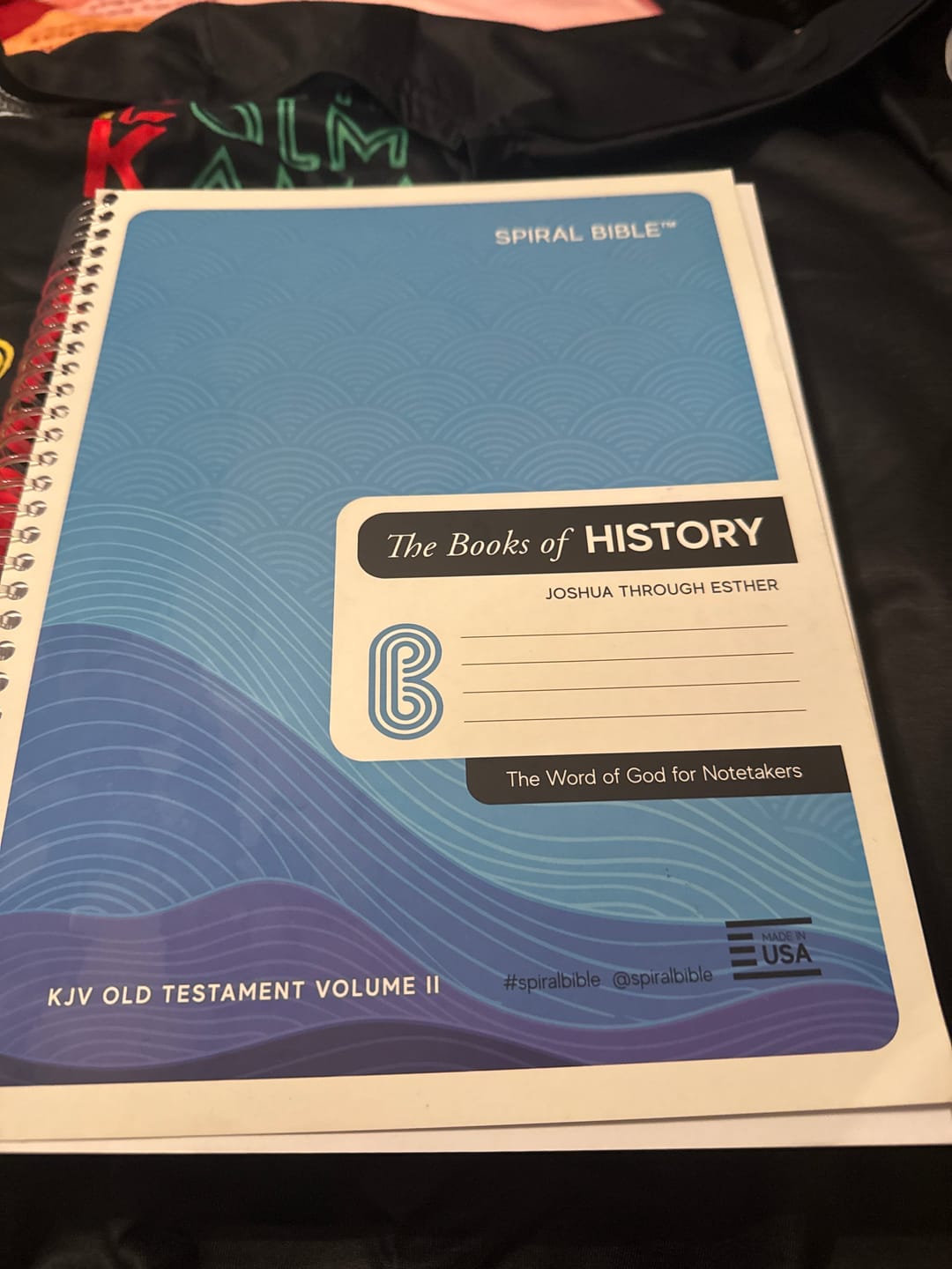 Customer photo review of Spiral Bible™ - KJV - Joshua - Esther