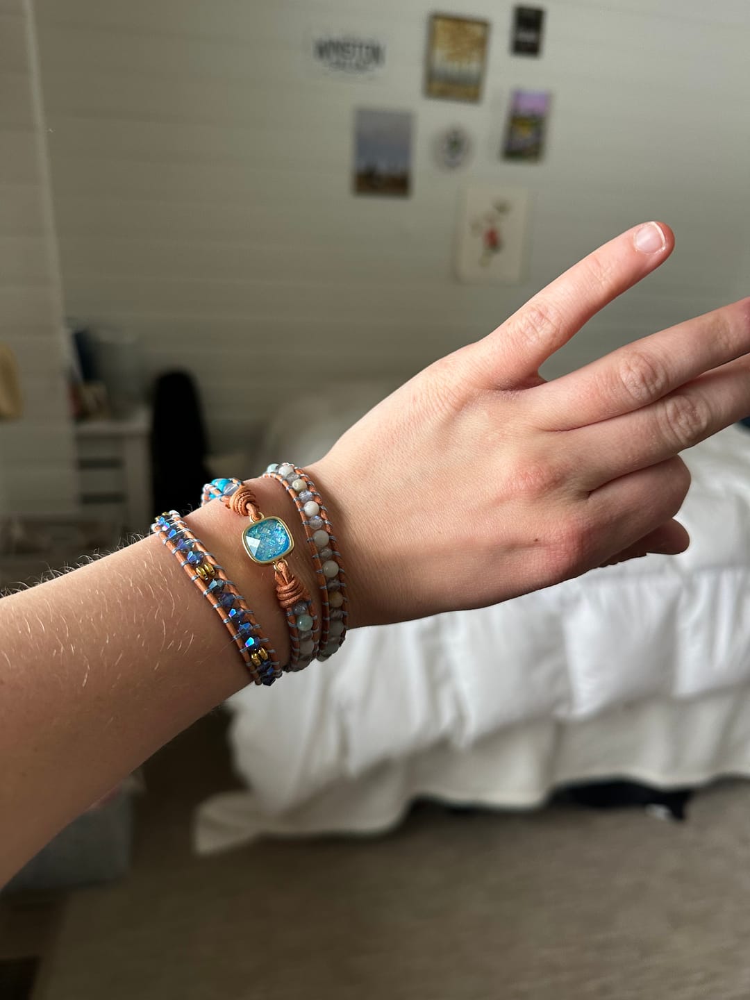 Customer photo review of Square Opal Healing Wrap Bracelet