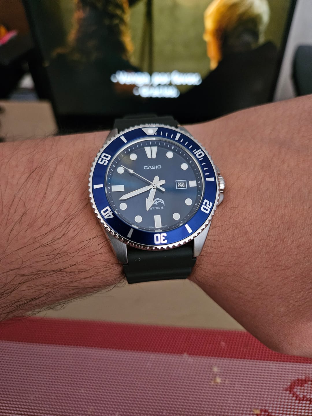 Customer photo review of Reloj Casio Submariner Marlin Duro MDV-106B-2AVCF Azul Buceo