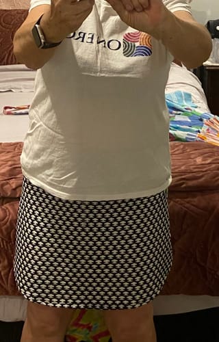 Customer photo review of Odessa Swim Skirt (Final Sale)