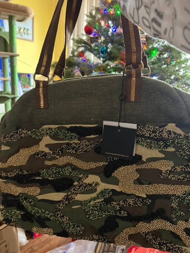 Customer photo review of Glamorous Embellished Traveler with Crossbody-Camouflage