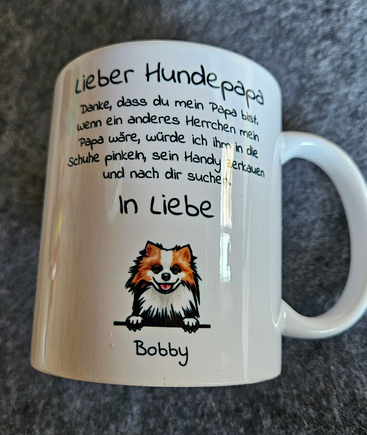 Customer photo review of Lieber Hundepapa - Individuelle Tasse