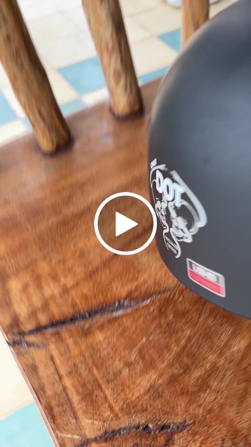 Customer video review of Baseball Cap STYLE  DOT Motorcycle Helmet