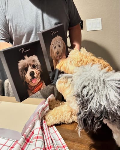 Customer photo review of Pet Art Canvas Wrap