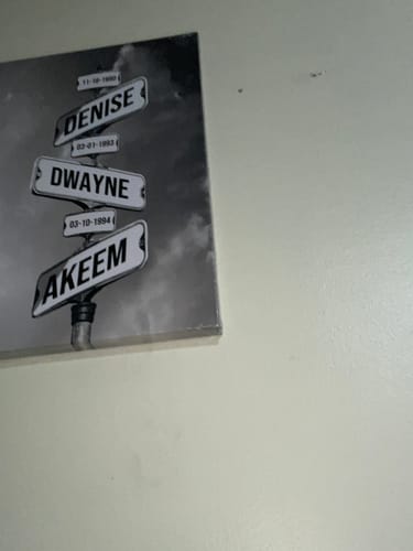 Customer photo review of DATE OF BIRTH OF CHILDREN by Cstm Canvas