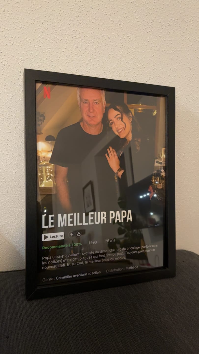 Customer photo review of Notre Propre Film Ed. Papa - Affiche personnalisée
