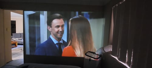 Customer photo review of MovieHub™ Ultra HD Projector + FREE Projector Screen