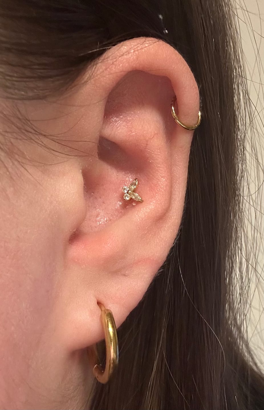 Customer photo review of Simple Ohrringe | 18K vergoldet